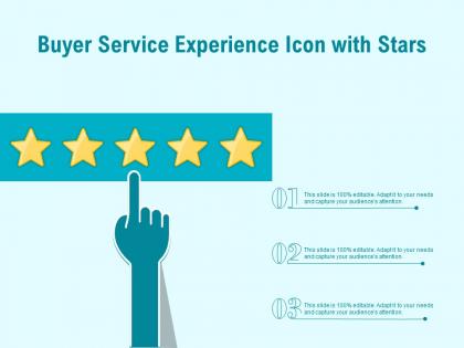 Buyer service experience icon with stars
