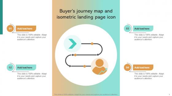 Buyers Journey Map And Isometric Landing Page Icon