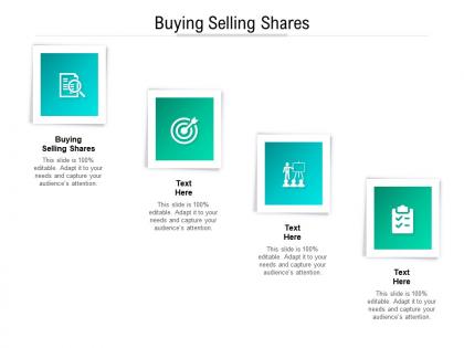 Buying selling shares ppt powerpoint presentation infographics pictures cpb