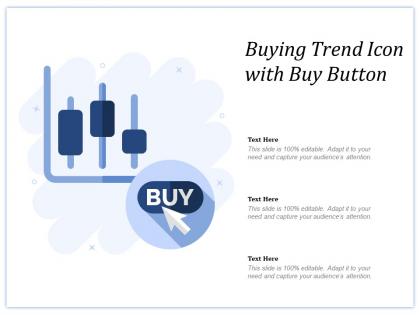 Buying trend icon with buy button