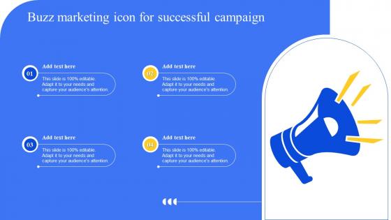 Buzz Marketing Icon For Successful Campaign
