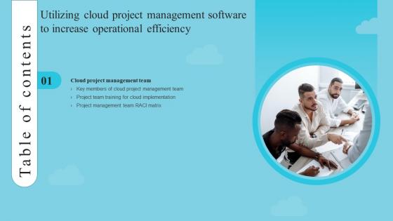 C37 Utilizing Cloud Project Management Software To Increase Operational Efficiency Table Of Contents