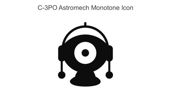C 3PO Astromech Monotone Icon In Powerpoint Pptx Png And Editable Eps Format
