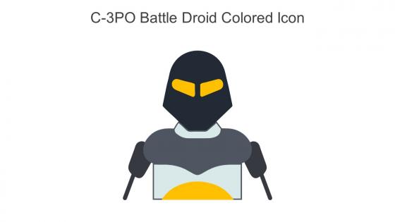 C 3po Battle Droid Colored Icon In Powerpoint Pptx Png And Editable Eps Format