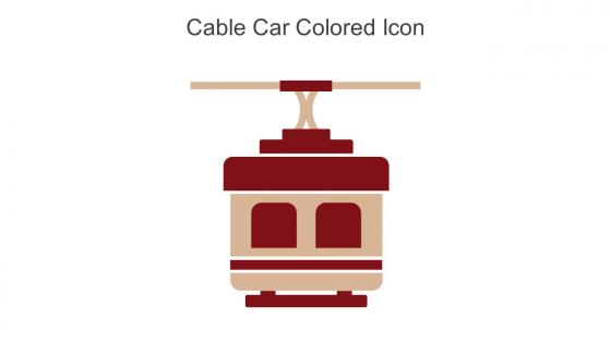 Cable Car Colored Icon In Powerpoint Pptx Png And Editable Eps Format