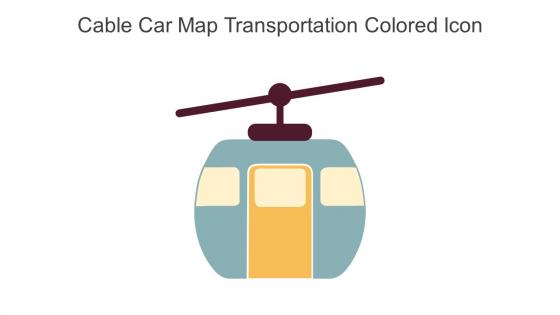 Cable Car Map Transportation Colored Icon In Powerpoint Pptx Png And Editable Eps Format