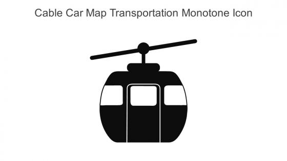 Cable Car Map Transportation Monotone Icon In Powerpoint Pptx Png And Editable Eps Format
