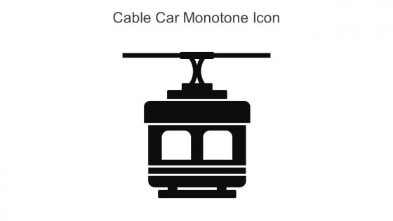 Cable Car Monotone Icon In Powerpoint Pptx Png And Editable Eps Format