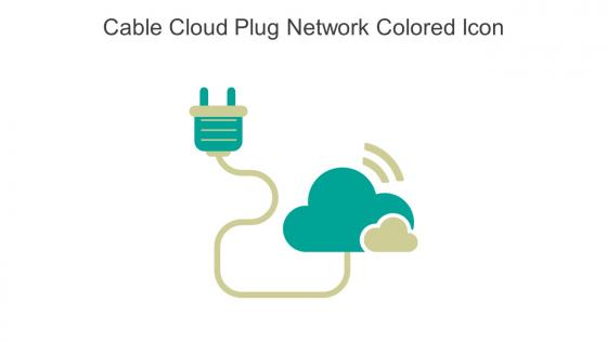 Cable Cloud Plug Network Colored Icon In Powerpoint Pptx Png And Editable Eps Format