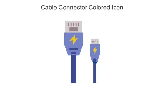 Cable Connector Colored Icon In Powerpoint Pptx Png And Editable Eps Format