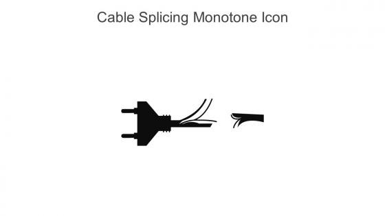 Cable Splicing Monotone Icon In Powerpoint Pptx Png And Editable Eps Format