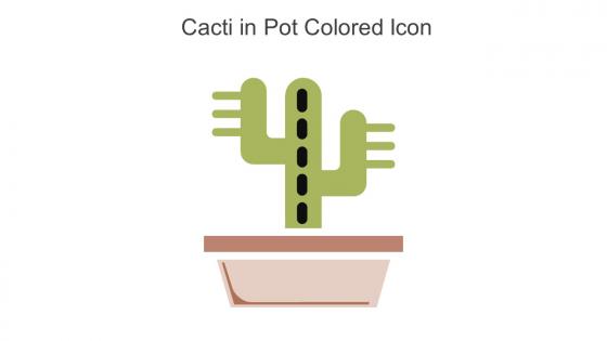 Cacti In Pot Colored Icon In Powerpoint Pptx Png And Editable Eps Format