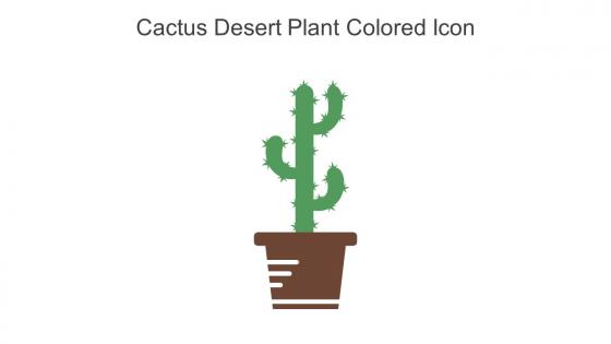 Cactus Desert Plant Colored Icon In Powerpoint Pptx Png And Editable Eps Format