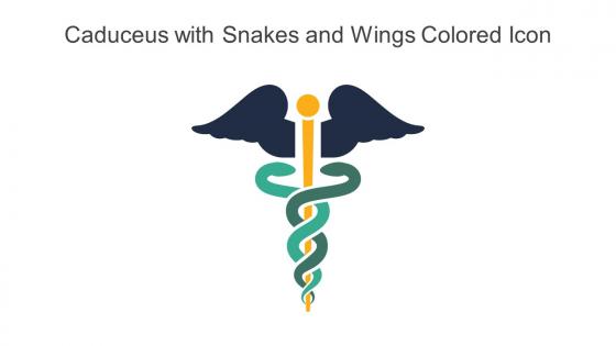 Caduceus With Snakes And Wings Colored Icon In Powerpoint Pptx Png And Editable Eps Format