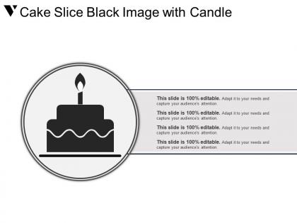 Cake slice black image with candle