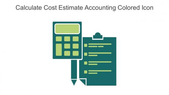 Calculate Cost Estimate Accounting Colored Icon In Powerpoint Pptx Png And Editable Eps Format