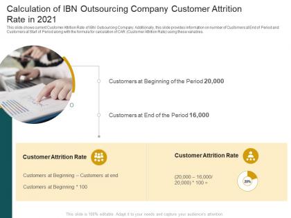 Calculation of ibn outsourcing company customer churn in a bpo company case competition
