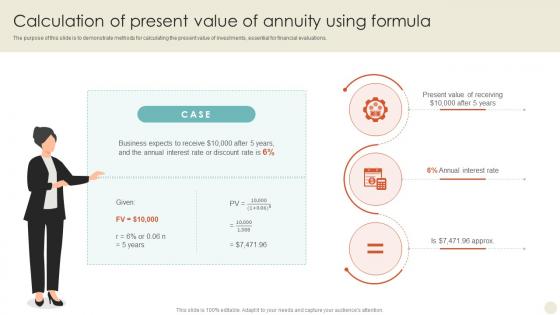 Calculation Of Present Value Of Annuity Using Formula Time Value Of Money Guide For Financial Fin SS