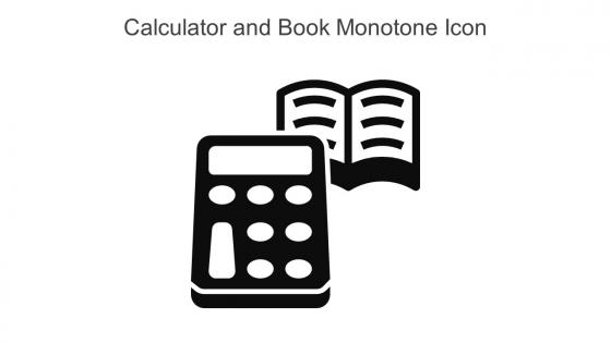 Calculator And Book Monotone Icon In Powerpoint Pptx Png And Editable Eps Format
