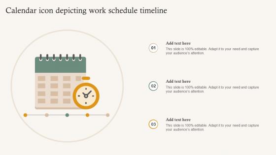 Calendar Icon Depicting Work Schedule Timeline