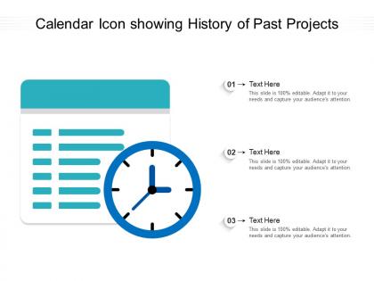 Calendar icon showing history of past projects