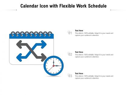 Calendar icon with flexible work schedule
