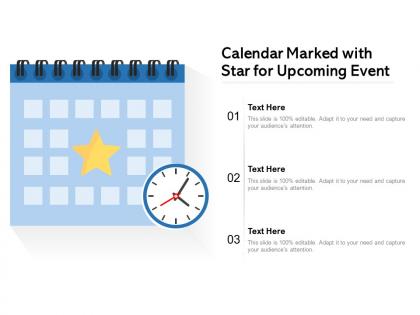 Calendar marked with star for upcoming event
