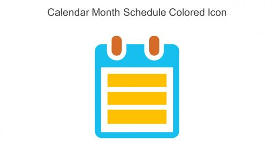 Calendar Month Schedule Colored Icon In Powerpoint Pptx Png And Editable Eps Format