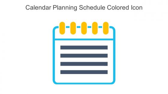 Calendar Planning Schedule Colored Icon In Powerpoint Pptx Png And Editable Eps Format