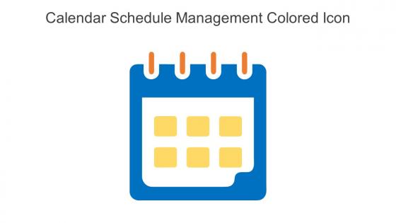 Calendar Schedule Management Colored Icon In Powerpoint Pptx Png And Editable Eps Format