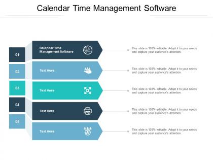 Calendar time management software ppt powerpoint presentation professional cpb