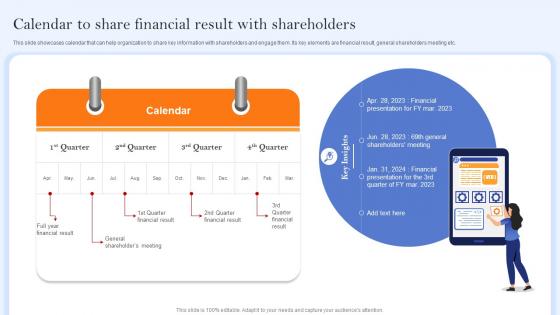 Calendar To Share Financial Result With Shareholders Communication Channels And Strategies