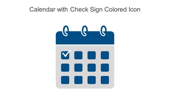 Calendar With Check Sign Colored Icon In Powerpoint Pptx Png And Editable Eps Format