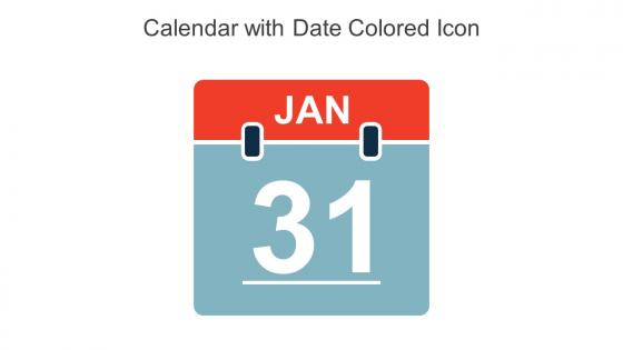 Calendar With Date Colored Icon In Powerpoint Pptx Png And Editable Eps Format