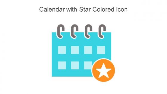 Calendar With Star Colored Icon In Powerpoint Pptx Png And Editable Eps Format