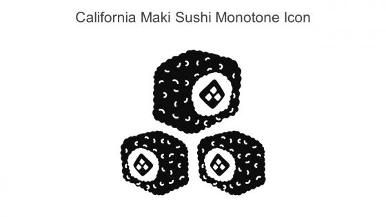 California Maki Sushi Monotone Icon In Powerpoint Pptx Png And Editable Eps Format