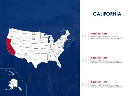 California map powerpoint presentation ppt template
