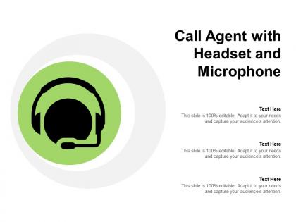Call agent with headset and microphone