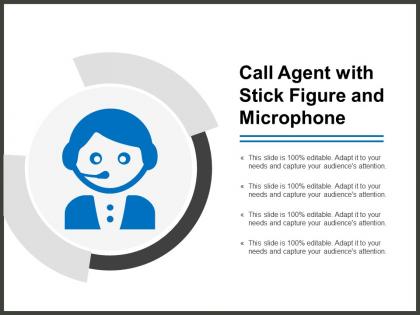 Call agent with stick figure and microphone