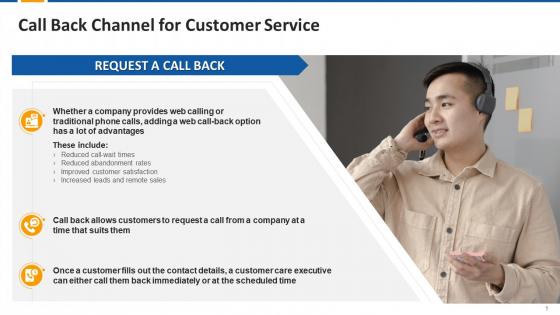 Call Back Channel For Customer Service Edu Ppt