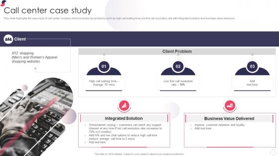 Call Center Case Study Kpo Company Profile Ppt Slides Graphics Download