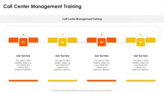 Call Center Management Training In Powerpoint And Google Slides Cpb