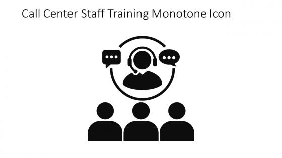 Call Center Staff Training Monotone Icon In Powerpoint Pptx Png And Editable Eps Format