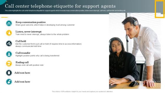 Call Center Telephone Etiquette For Support Agents Best Practices For Effective Call Center