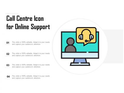 Call centre icon for online support