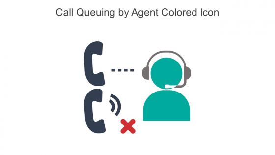 Call Queuing By Agent Colored Icon In Powerpoint Pptx Png And Editable Eps Format