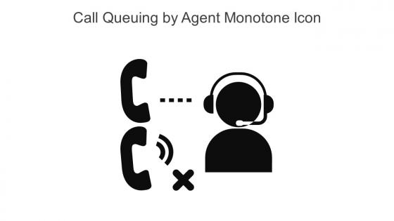 Call Queuing By Agent Monotone Icon In Powerpoint Pptx Png And Editable Eps Format