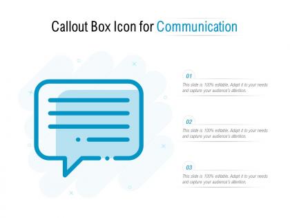 Callout box icon for communication