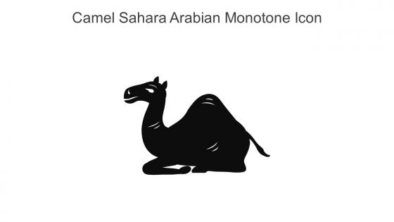 Camel Sahara Arabian Monotone Icon In Powerpoint Pptx Png And Editable Eps Format