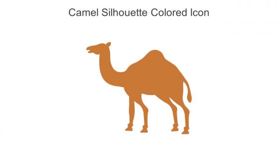 Camel Silhouette Colored Icon In Powerpoint Pptx Png And Editable Eps Format